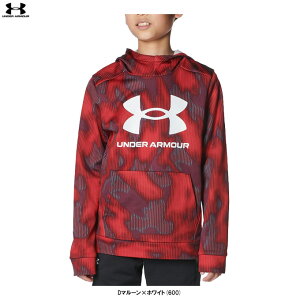 UNDER ARMOUR(アンダーアーマー)UAアーマーフリース プリント ビッグロゴ フーディー(1381173)(スポーツ/トレーニング/ランニング/ウェア/パーカー/フード付/裏起毛/スウェット/長袖/子供用/