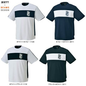 ZETT（ゼット）限定 ZETT by BEAMS DESIGN 半袖Tシャツ（BOT77108）（ゼット バイ ビームス デザイン/野球/ソフトボール/スポーツ/ウェア/シャツ/半袖/トレーニング/練習/大きいサイズ/ビッグサイズ/ラージサイズ/男性用/メンズ）