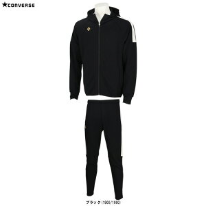 CONVERSE(コンバース)ゴールドシリーズ ジャージパーカー パンツ 上下セット(CBG242251/CBG242252)(スポーツ/トレーニング/バスケットボール/ウェア/長袖/フードあり/セットアップ/男性用/メ