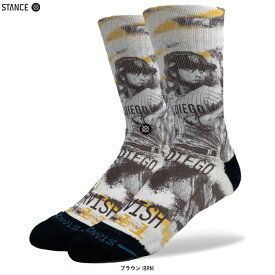◆メール便対応商品◆STANCE（スタンス）YU DARVISH STREAK パドレス ダルビッシュ有投手コラボモデル（A556B24YUD）（野球/ベースボール/トレーニング/スポーツ/ランニング/カジュアル/ソックス/靴下/MLB/メジャーリーグ/男性用/メンズ）