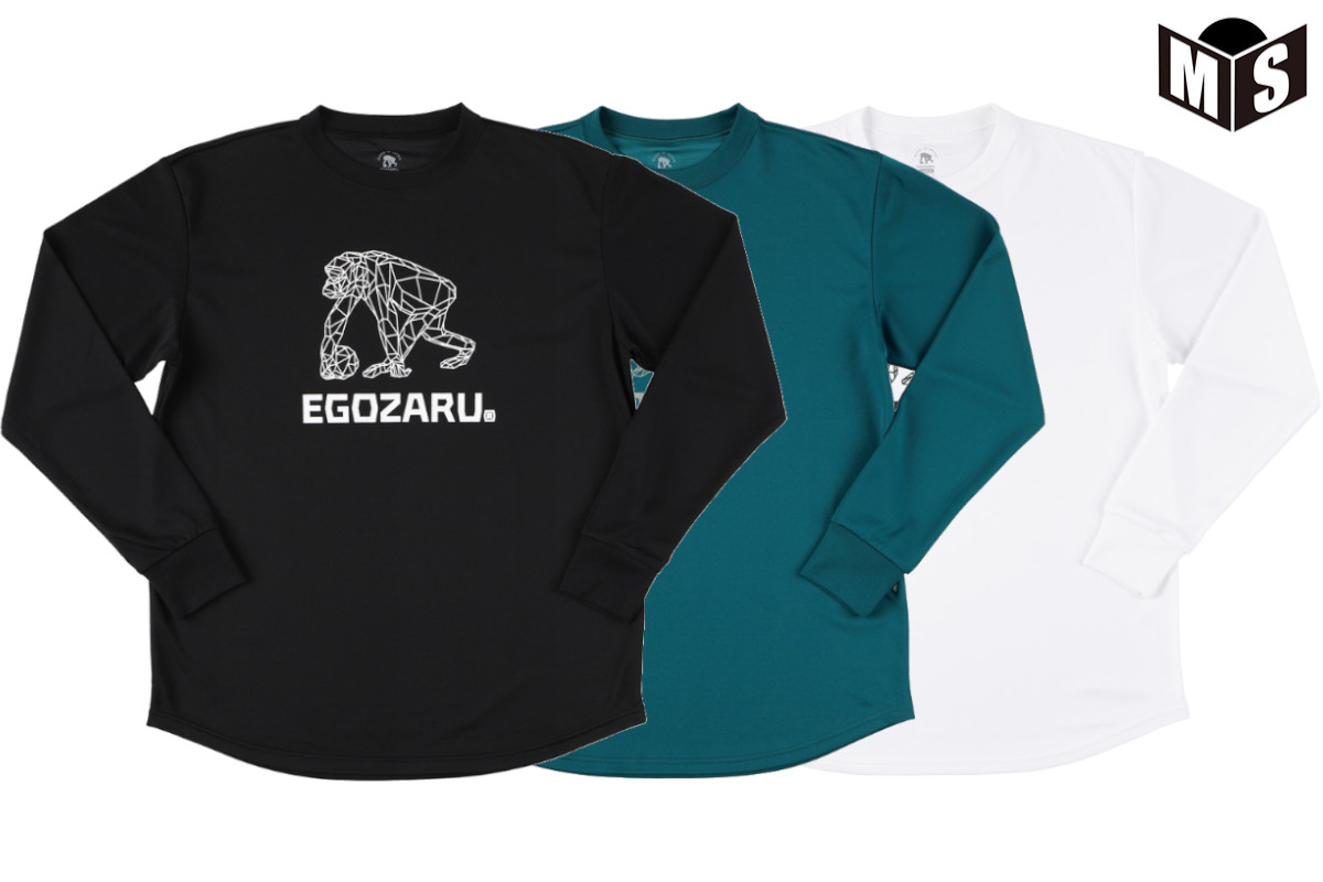 2020秋冬モデル 3色展開 エゴザル 人気ブラドン EGOZARUバスケ ロンtPOLYGON オーバーのアイテム取扱☆ EZLT-2008 MESHロングTシャツ