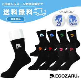◆ネーム刺繍可能◆【2足購入でメール便送料無料】エゴザル EGOZARUバスケ ソックスワンポイントソックス【EZAC-8802】