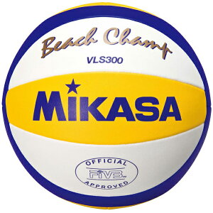 ミカサ MIKASAビーチバレーボール 国際公認球バレーボール【ネーム加工可】(白×黄×青)【VLS300】
