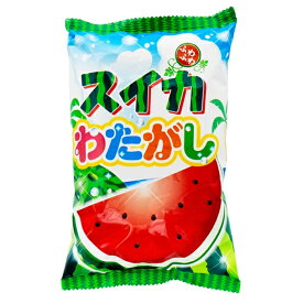 【綿菓子・駄菓子・特価】ふわふわ　すいか味　わたがし　10袋　佐藤製菓　アルミ包装