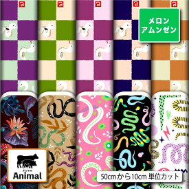 メロンアムンゼン生地 布 ヘビ 蛇 アニマル柄 シワになりにくい 商用利用可 ハンドメイド 手作り 手芸 風呂敷 よさこい コスプレ 衣装 バッグ 羽織 和装 巾着袋 (animal_7)