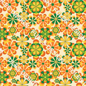 ポリエステル スムースニット 生地 布 レトロ 花柄 北欧 かわいい 商用利用可 スヌード ストール クッションカバー 枕カバー ハンドメイド 手作り 新柄 (flower_14)