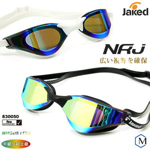 FINA承認モデル クッションあり 競泳用スイムゴーグル 水泳用 ミラーレンズ jaked(ジャケッド) 830050 NRJ