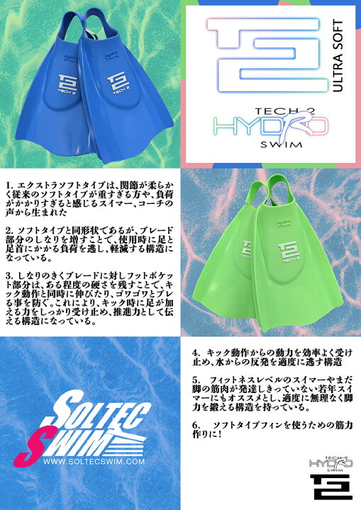 楽天市場】ハイドロテック2フィン（左右セット） 【水泳練習用具 