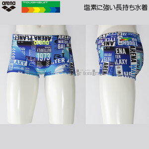 【25%OFF】 アリーナ arena 競泳水着 メンズ 練習用 Lサイズ AS5SWM30M ブラック×ブルー BKBL タフスーツ 練習用水着 ショートボックス