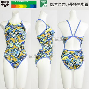 【25%OFF】 アリーナ 競泳水着 レディース 練習用 Lサイズ AS5SWM52L ブルー×グリーン BLGR タフスーツ 練習用水着 ディズニー "ミッキー”