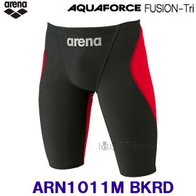 競泳水着 メンズ arena アリーナ Mサイズ ARN1011M ブラック×レッド BKRD アクアフォースフュージョントライ FINA承認 /2024FW