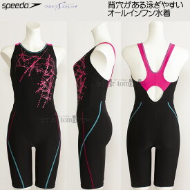 スピード speedo フィットネス水着 レディース Lサイズ SFW12059 マジェンタ MA ルースン オールインワン/2024SS