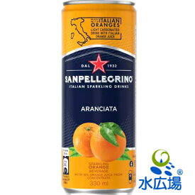 サンペレグリノ スパークリング フルーツベバレッジ　アランチャータ(オレンジ) 正規輸入品 330ml缶x24本 送料無料