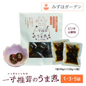 〈しいたけ農家〉 一寸椎茸のうま煮袋100g 真空パック おかず ご飯のお供 酒の肴