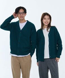 【公式】 セール 50%OFF アーノルドパーマー スポンディッシュヘリンボーンニットシェアカーディガン 男女兼用 レディース メンズ ブラック オートミール ダークグリーン シンプル カジュアル 秋 冬 ママ パパ 仕事 通勤 通学 公園 デイリー ニット ヘリンボーン柄 24aw