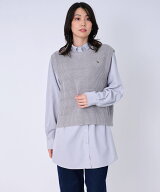 【公式】 セール40%OFF アーノルドパーマー ニットベスト + シャツチュニック レイヤードセット レディー…