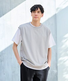 【公式】 セール 40%OFF アーノルドパーマー メッシュジャガード ベスト×Tシャツセット メンズ ライトグレー ブラック ブルー シンプル カジュアル 春 夏 パパ 仕事 通勤 通学 公園 デイリー 半袖 着回し ベスト Tシャツ メッシュジャガード レイヤード 25ss
