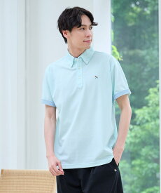 【公式】 セール 30%OFF アーノルドパーマー シャンブレー鹿の子 ボタンダウンポロTシャツ メンズ スカイブルー ネイビー ブルー ライラック シンプル カジュアル 春 夏 パパ 仕事 通勤 通学 公園 デイリー 清涼感 シャンブレー調カノコ 吸水速乾 快適 クールビズ 2