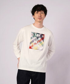 【公式】 セール 20%OFF アーノルドパーマー パーマーチェックグラフィック ロングスリーブTシャツ メンズ ホワイト ブラック ピンク シンプル カジュアル 春 夏 パパ 仕事 通勤 通学 公園 デイリー 長袖 クルーネック インナー ロゴプリント 万能 ロングシーズン 26ss