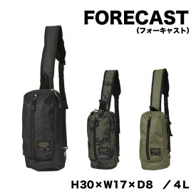 [4月はエントリーでポイント10倍][送料無料]FORCAST （フォーキャスト）ボディバッグ　容量4L　カラー3色 kjm-9105　ペットボトル　長財布　折り畳み傘　　男女　バイク　自転車　ウォーキング　小学生　中学生　高校生