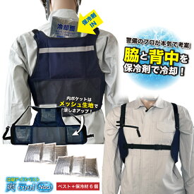 [1月はエントリーで全品ポイント10倍]熱中症対策グッズ 冷却ベスト クールアイスベスト 冷却アイスベスト 「爽cool」Neo　保冷剤6個セット付 熱中症対策グッズ 農作業 保冷剤 ベスト 暑さ対策 クールベスト ひんやりベスト ひんやりグッズ