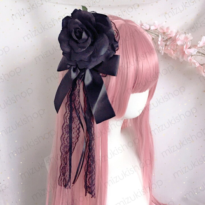 楽天市場】h9# ロリータ 髪飾り 当日発送 ヘアアクセサリー 薔薇 