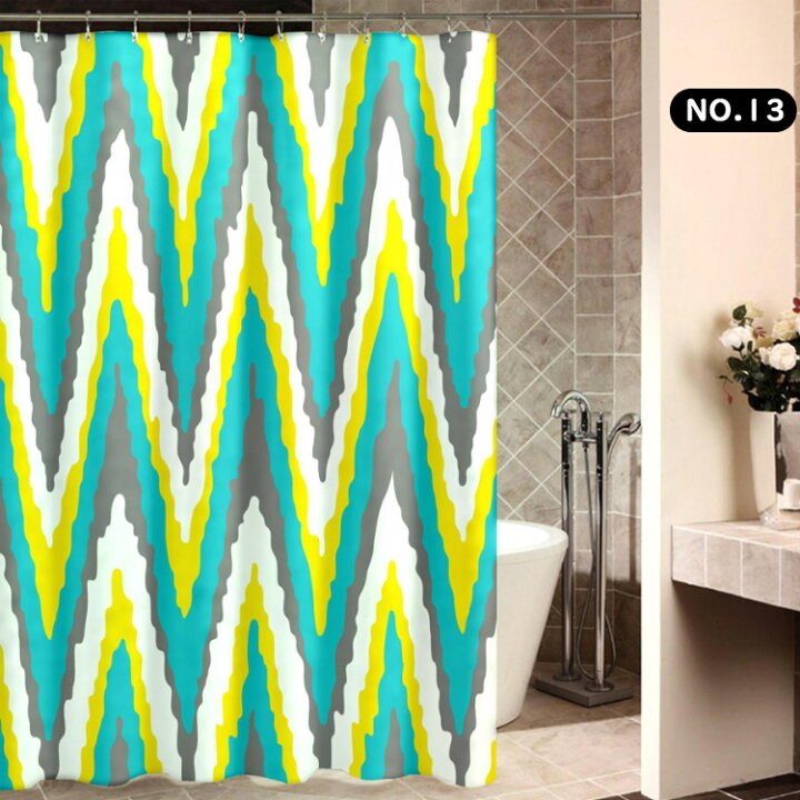 楽天市場 シャワーカーテン 防カビ バスカーテン 北欧 おしゃれ お風呂 カーテン 透けない バスルーム バス用品 バス用 シンプル エレガント 子ども 撥水 撥水加工 遮像 浴室 浴室用 洗面所 ユニットバス 幾何柄 植物柄 柄 葉 シャワーカーテン 取付簡単 フック付き 14柄