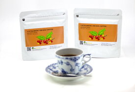 ベトナムコーヒー 珈琲 コーヒー 高級ブレンド(アラビカ種＋ロブスター種）厳選した質の高い豆使用　真空保存パック仕様　粉末パック (100グラム×2個セット)