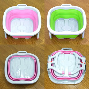 【送料無料】折りたたみ式足湯バケツASHI湯足浴足湯用フットケア温浴半身浴冷え対策省スペースフットバス