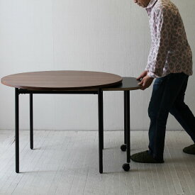 丸テーブル　北欧風 伸長式　エクステンション　ダイニングテーブル