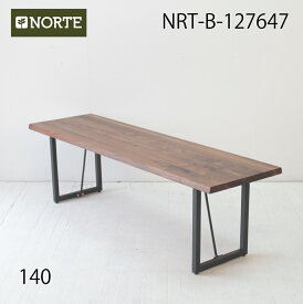 【 140cm 】北欧 ダイニングベンチ 無垢材 オーク/ウォールナットのスタイリッシュなベンチ NRT-B-127647 /SK