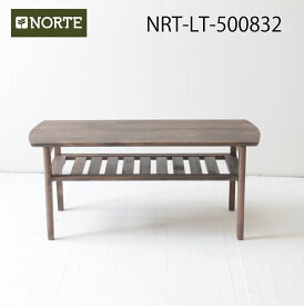北欧 ローテーブル 無垢材 可愛らしいデザインの棚付きリビングテーブル NRT-LT-923-WN-500832 /FJ