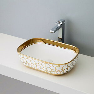 【SALE価格】洗面ボウル おしゃれ mizunohana B055 エレガントホワイト 陶磁器 ゴージャス お洒落 インテリア 幅455mm 奥行320mm 高さ135mm 【洗面ボウルのみ】