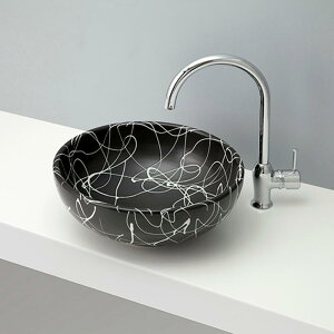 【抗菌加工済】洗面ボウル おしゃれ mizunohana B095 和風 陶磁器 アジアンテイスト お洒落 インテリア 幅410mm 奥行410mm 高さ140mm 【洗面ボウルのみ】