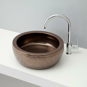 【抗菌加工済】洗面ボウル おしゃれ mizunohana B100 和風 陶磁器 アジアンテイスト お洒落 インテリア 幅430mm 奥行430mm 高さ160mm 【洗面ボウルのみ】