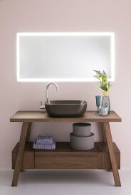 【送料無料】mizunohana LEDミラー LM003 女優ミラー ライト付き 鏡 ledミラー 壁掛け フレームレス ウォールミラー メイクミラー おしゃれ メイクミラー インテリア 幅1200mm 高さ600mm