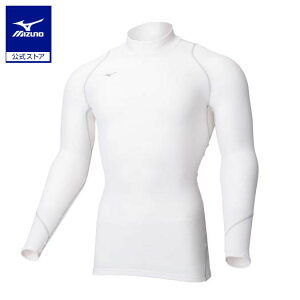 ミズノ公式 ミズノ ゴルフウェア 【発熱素材】 バイオギアブレスサーモハイネック長袖 メンズ ホワイト 防寒