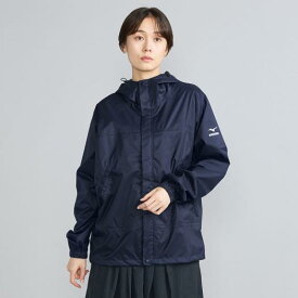 ミズノ公式 【防水】ベルグテックアクアブロックレインジャケット 防水 撥水 透湿 ドローコード 収納袋付き レインウエア 雨対策 梅雨 雨 通勤 通学 キャンプ エステートネイビー メンズ レディース