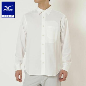 ミズノ公式 ハイゲージニットシャツ メンズ ホワイト
