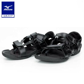 ミズノ公式 ウエーブリバイブ3 ウォーキングシューズ メンズ レディース ブラック クリアランス サンダル 草鞋 クッション性 幅広 通気性 フィット ベルト 簡単着脱