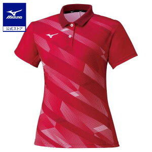 ミズノ公式 ゲームシャツ ラケットスポーツ レディース ローズレッド クリアランス