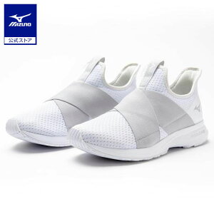 ミズノ公式 ME-04 ウォーキング シューズ レディース ホワイト 幅広 抗菌防臭 紐なし スリッポン クリアランス
