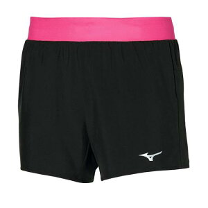 ミズノ公式 ランニングアクティブパンツ レディース ブラック×ピンクピーコック クリアランス