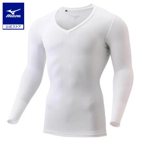 ミズノ公式 バイオギアUVカットVネックシャツ メンズ ホワイト