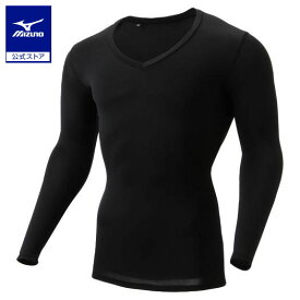 ミズノ公式 ゴルフウェア バイオギアUVカットVネックシャツ メンズ ブラック