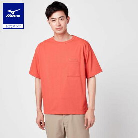 ミズノ公式 ヘビーオンスクイックドライTシャツ ユニセックス ラストオレンジ