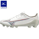 【楽天スーパーSALE割引】ミズノ公式 ミズノアルファ SELECT サッカー/フットボール ユニセックス ホワイト×イグニッ…