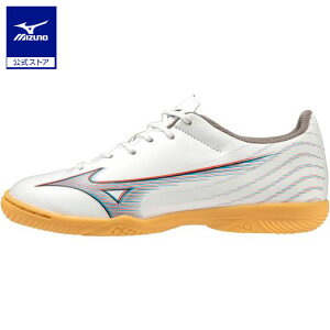ミズノ公式 ミズノアルファ SELECT Jr IN サッカー/フットボール ジュニア ホワイト×イグニッションレッド×ブルー クリアランス