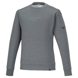 ミズノ公式 ストレッチスウェットクルー ユニセックス グレー杢 クリアランス