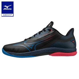 ミズノ公式 ウエーブドライブ NEO3 卓球 ユニセックス ブラック×ブルー×レッド クリアランス